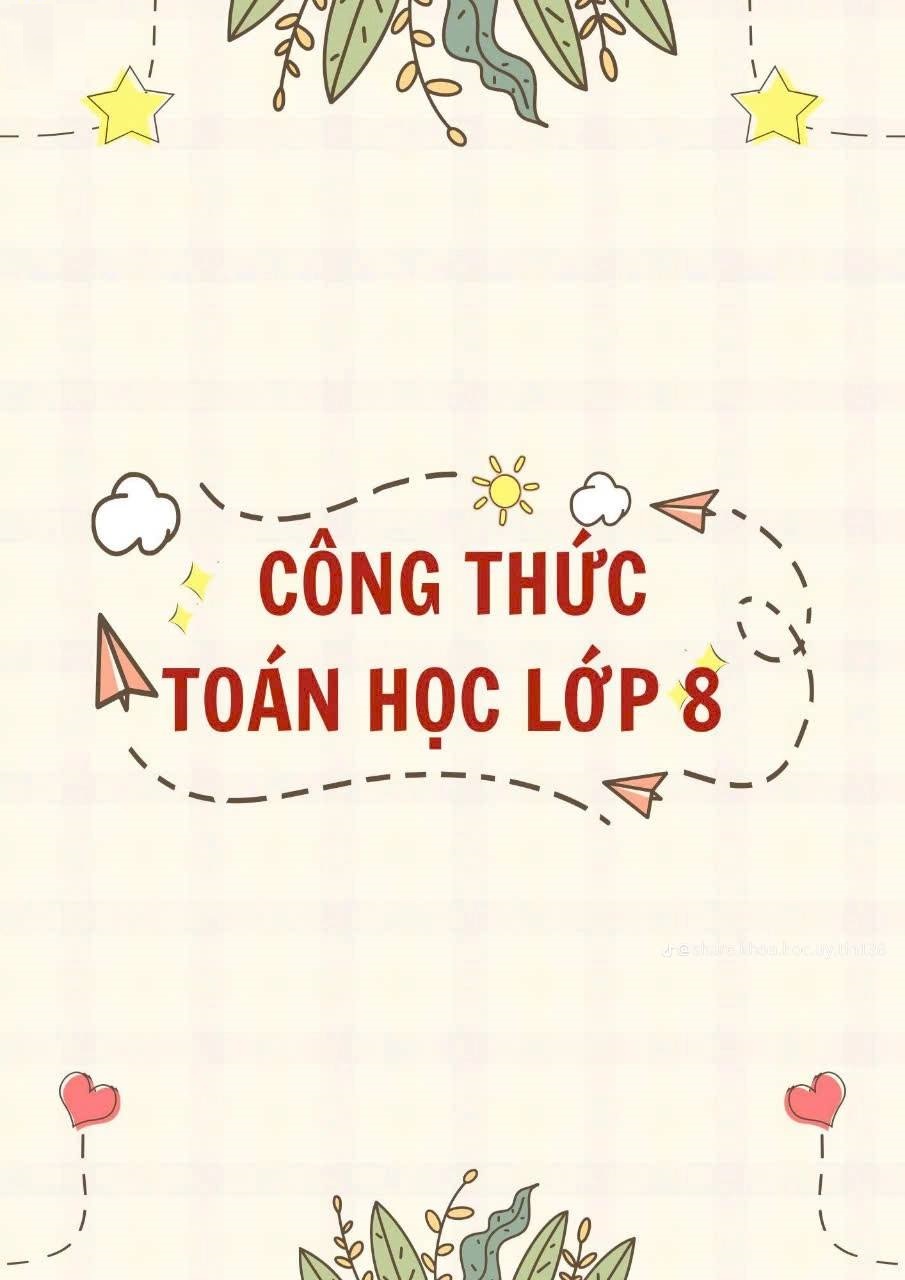 CÔNG THỨC TOÁN HỌC LỚP 8